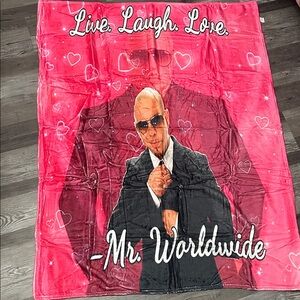 Source Unknown Pink Blanket with Heart Design